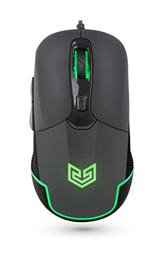 BG Hellcat - BGHELLCAT - Ratón Gaming Óptico, 4800 DPI, Color Negro