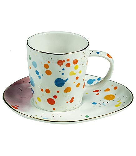 BigBuy Cooking Taza Con Plato Colors (4 Pcs)