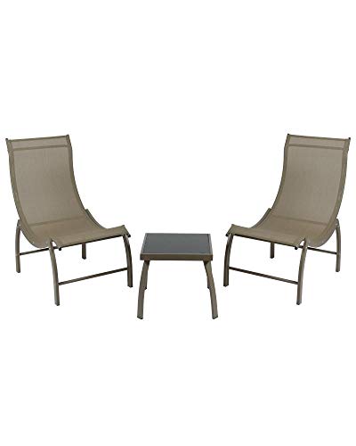 BigBuy Home Muebles de Jardin (3 pcs) Aluminio, Talla única