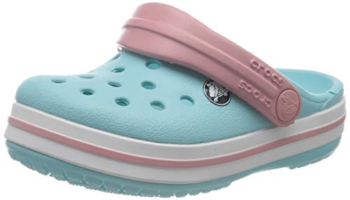 Crocs Crocband Clog K, Zuecos con Correa Unisex-Bambini, BLU (Ice Blue/White), 19/20 EU