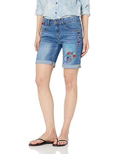 Desigual Knee Trousers Catrina Woman Pantalones Cortos, Azul (Denim Medium Light 5160), 31W para Mujer