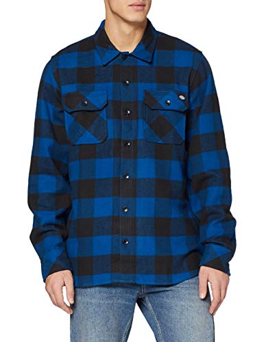 Dickies Streetwear Male Shirt Sacramento, Camisa Deportiva Para Hombre, Azul (Blue), Mediano (M)