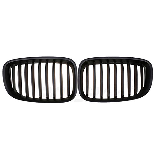 DYBANP Rejilla Delantera del Coche Racing Grilles, para BMW Serie 5 F07 520d / 528i / 530d Gran Turismo 2009-2013, Parrillas Negras Mate Delanteras del Coche