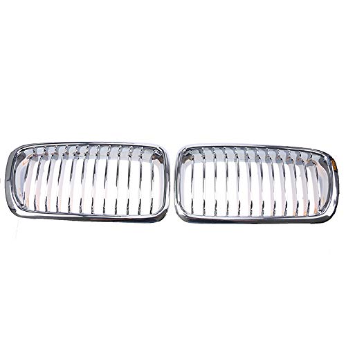 DYBANP Rejilla Delantera del Coche Racing Grilles, para BMW Serie 7 E38 725tds / 728i / 730d / L7 Sedan 1994-2001, Parrillas centrales Delanteras del Coche