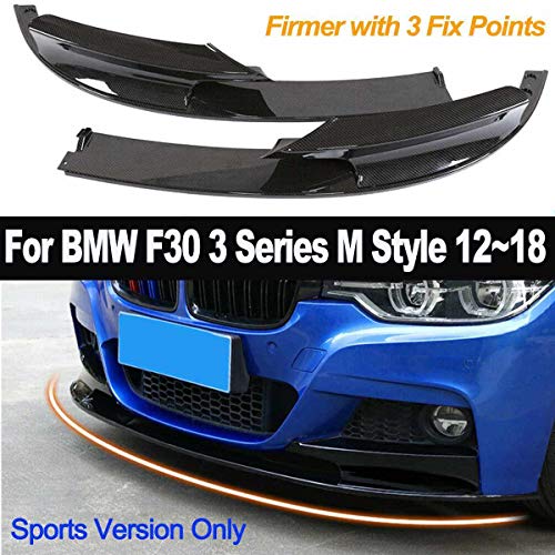 HJHNB Superficie del Labio del Parachoques Delantero del ABS Front Bumper Lip para BMW F30 3 Series F35 B48 330320 LIM M Style 2012-2018, Solo para la versión Deportiva