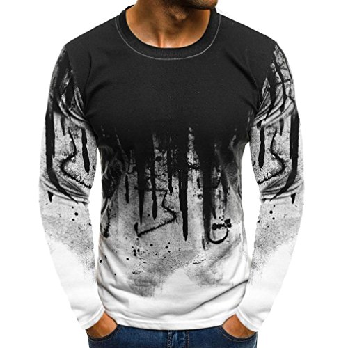 JiaMeng Suéter de Hombre Invierno Manga Larga Suéter Casual Jersey de Punto Caliente Camiseta Blusa básica de Manga Larga con Cuello Redondo (Blanco,M)