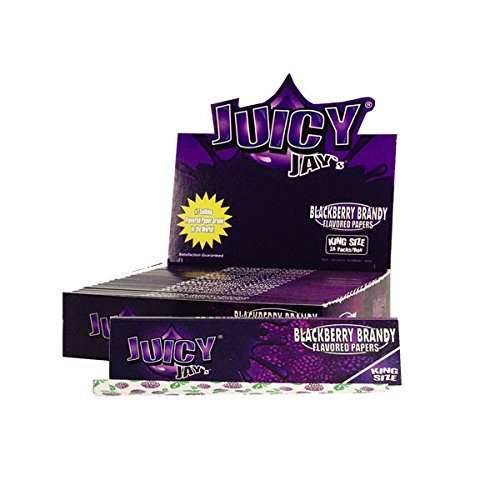 Juicy Jays Blackberry Brandy tamaño King Slim caja de 24 Librillos (Full)