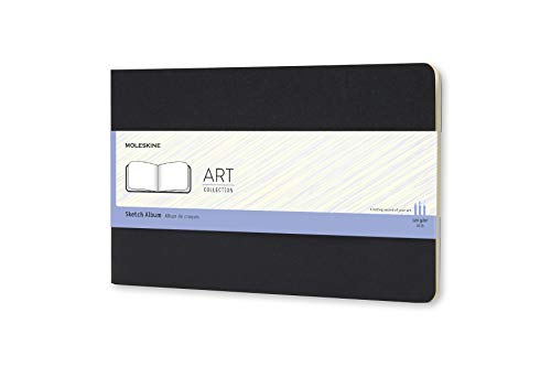 Moleskine - Art Collection, Cuaderno para Dibujo y Bocetos, Tapa Dura, Papel Apto para Bolígrafos, Lápices y Carboncillo, Color Negro, Tamaño Grande 13 x 21 cm, 88 Páginas