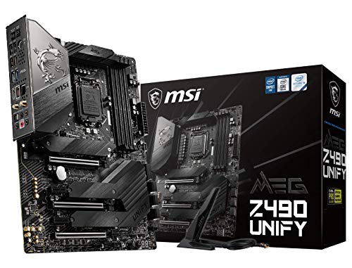 MSI - Meg Z490 Unify - Placa Base Enthusiast Gaming (10th Gen Intel Core, LGA 1200 Socket, SLI/CF, Triple Ranura M.2, USB 3.2 Gen 2x2, Wi-Fi 6)