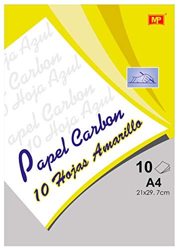 PAPEL CARBON 10 HOJAS AMARILLO MP