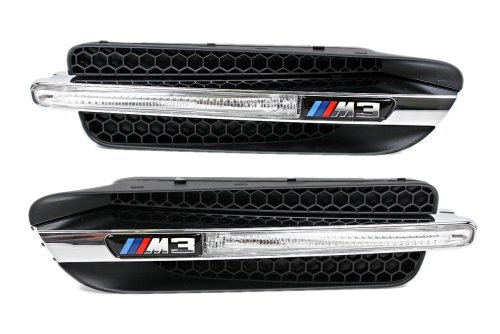 Par de rejillas delanteras con emblemas para BMW M3 E90 Saloon 07-2011