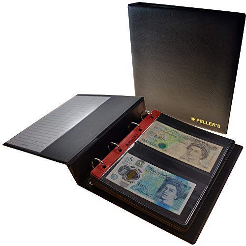 PELLER'S Álbum para 20 billetes de banco (tipo M Álbum). 10 hojas con 20 compartimentos 143mm X 80mm.