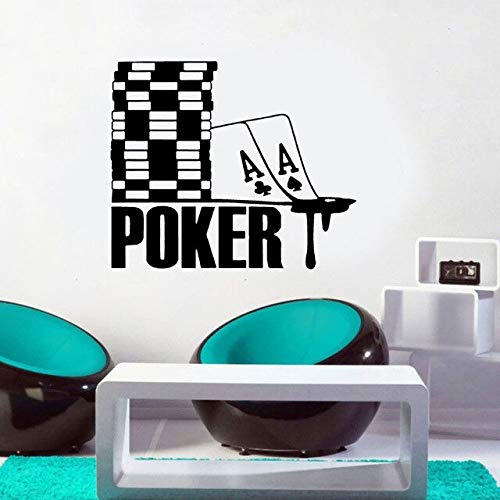 Picas ace poker fichas creativas casino juegos de azar arte de la pared pegatinas calcomanía de vinilo papel tapiz impermeable moderno mural A5 M 49x42cm