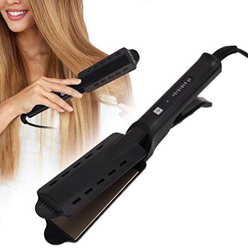 Planchas para el cabello de cerámica, planchas para el cabello y rizadores de cerámica 2 en 1 Planchas para el cabello eléctricas para el Herramienta de peinado del cabello de hierro plano con p(UE)