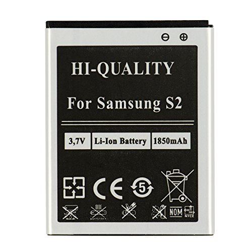 plt24 - Batería de ion de litio para móvil compatible con Samsung Galaxy S2 i9100, GT-i9100, S2 Plus i9105P (1850 mAh), batería de sustitución para EB-F1A2GBU