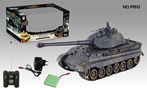 S de Idea® 01661 Battle tanque 1: 28 con sistema de infrarrojos Lucha 2.4 GHz RC R/C teledirigido, Tank, cadena Vehículo, IR Función de tiro, sonido, luz, nuevo, 1: 24, sonido de disparo, iluminación