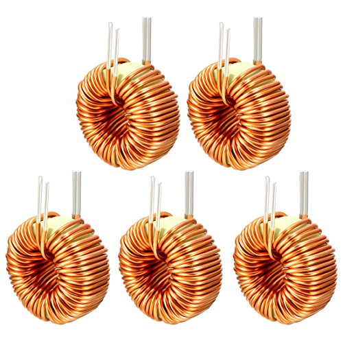 Sourcingmap – 5 piezas horizontal Toroide magnético inductor monolayer cable de viento herida 50 uH 20 A bobina de inductancia