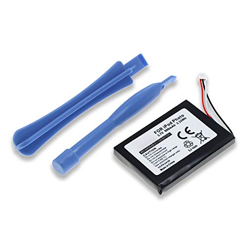 subtel® Batería Premium Compatible con Apple iPod 4. Generation Photo - A1059 A1099, 616-0183 900mAh Pila Repuesto bateria Incluye 2 palancas de plástico