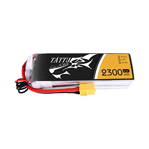 Tattu Batería LiPo 2300mAh 14.8V 45C 4S para Multicopteros FPV Racing Helicópteros Barcos y Modelos RC Diversos