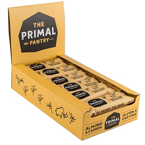 The Primal Pantry Barritas (Almendras & Anacardo) - sin azúcar añadido, sin gluten, 100% Natural, Vegano, Paleo