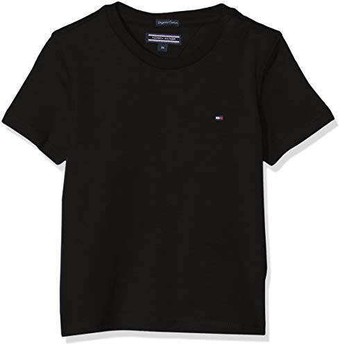Tommy Hilfiger T Camiseta Básica de Manga Corta, Negro (Meteorite), 152 (Talla del Fabricante: 12-13) para Niños