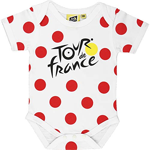 Tour de France Body – Baby Grimpeur de Ciclismo – Colección Oficial, Bebé-Niñas, Blanco, 3 Meses