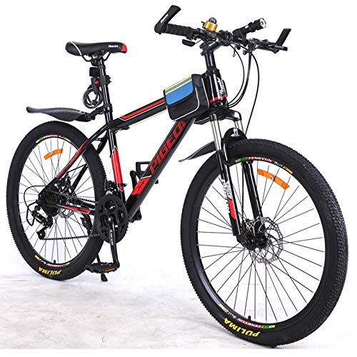 UR MAX BEAUTY Variable Adulto 26/24 Pulgadas Cruz De Bicicletas De Montaña País Velocidad Choque Doble Freno De Disco para Estudiantes Oficinistas,b,26 Inches