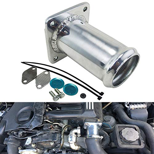 WYY Aluminio Válvula EGR Eliminar Tubo De Derivación Supresión Kit/Remoción De EGR para BMW E46 318D 320D 330D 330Xd 320Cd 318Td 320Td, Escape De Recirculación De Gases Fits