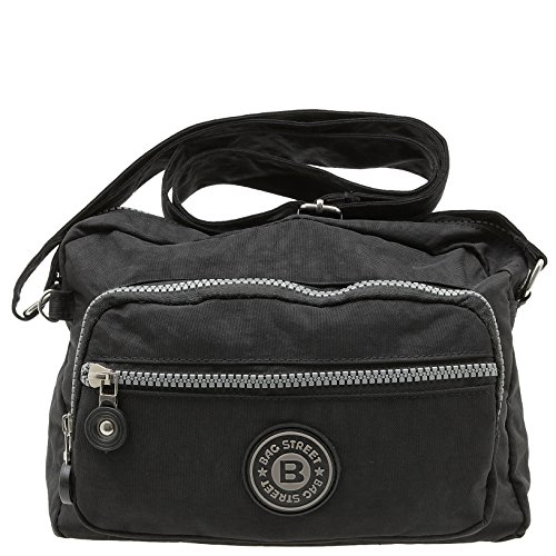 Bolso bandolera pequeño, estilo deportivo, nylon, varios colores, negro