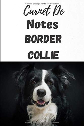 Carnet De Notes Border Collie: Carnet de notes 6x9 pouces personnalisé  de 100 pages lignées|Une belle idée de cadeau pour les amoureux des chiens