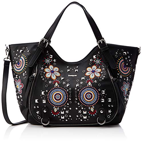 Desigual - Bag Apolo Rotterdam Women, Shoppers y bolsos de hombro Mujer, Negro, 15x30x31 cm (B x H T)