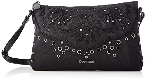 Desigual Bag Maikas Durban, Bandolera para Mujer, Grau (Antracita), 17.5x4x27.2 centimeters (B x H x T)