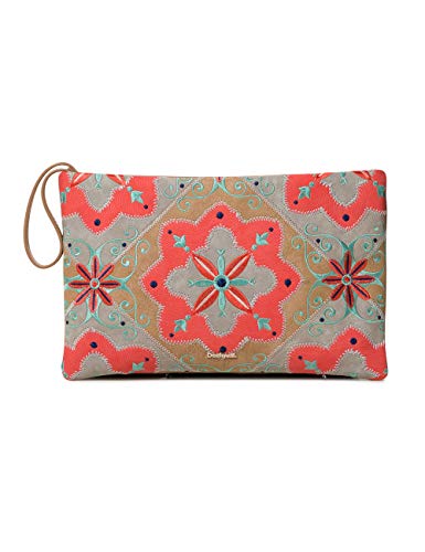 Desigual - Bag Mary Jackson Macau Women, Carteras de mano Mujer, Naranja (Coral), 1x21.5x32.5 cm (B x H T)