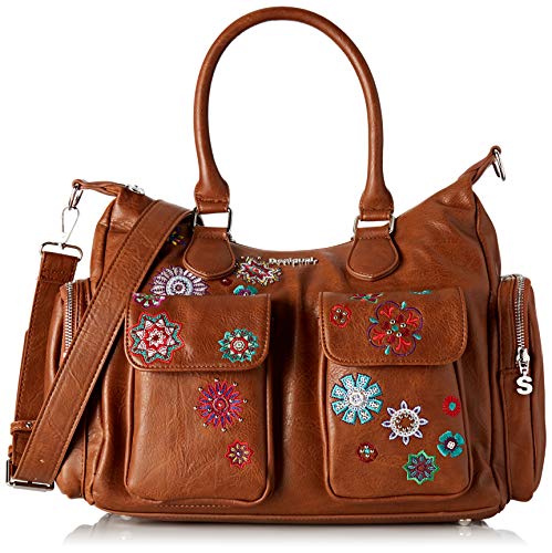 Desigual Bag Rep Nanit London, Bandolera para Mujer, Marrón (Marron), 15.5x25.5x32 cm (B x H x T)