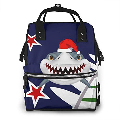 GXGZ Reúna la mochila de pañales a prueba de agua de la bandera de Nueva Zelanda, compartimento con dos bolsillos y ocho de almacenamiento, bolsos de lactancia para bebés elegantes y duraderos para pa