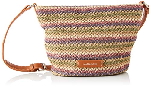 MARIA MARE Mariamare Blau, Bolso bandolera para Mujer, Multicolor (Trenza Multicolor), 15x21x32 cm (W x H x L)