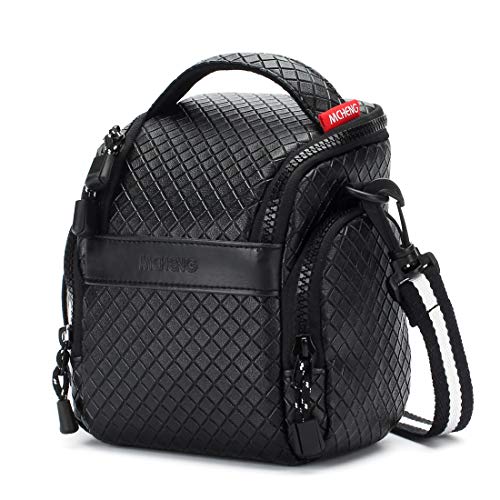 MCHENG Cámara Bolsa Funda de Hombro Estuche Bolso Compacto resisten a los Golpes protección, Negro