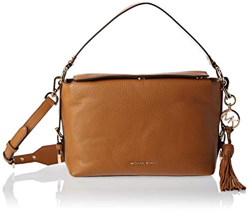 Michael Kors Satchel, Bolso Bandolera para Mujer, Marrón (Acorn), 15x10x5 cm (W x H x L)