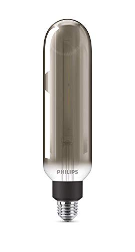 Philips bombilla LED cápsula ahumada, de filamento efecto vintage, casquillo gordo E27, 6.5 W equivalentes a 25 W en incandescencia, luz blanca fría regulable