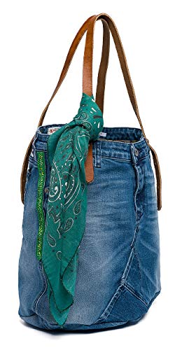 REPLAY ReplayFw3637.010.a0181aMujerShoppers y bolsos de hombroAzul (Blue Black Denim/Black) 2x35x37 centimeters (B x H x T)