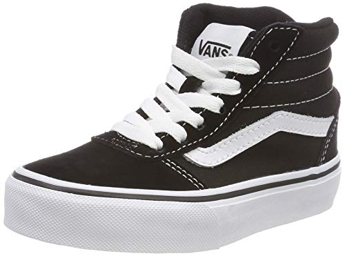 Vans Ward Hi Classic Suede/canvas Zapatillas altas Unisex Niños, Negro ((Suede/Canvas) Black/White Iju) 36 EU