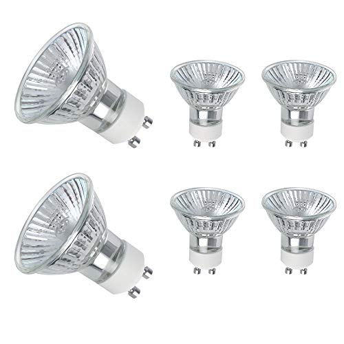 Vicloon GU10 Bombilla Halogena, Regulable 50 Watt GU10 Halogenos Lámpara, 220~240V, 2700K GU10 Lámpara Blanca Cálida, Pack de 6