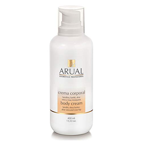 ARUAL Cuerpo Crema Corporal con DOSIFICADOR 400ML Unisex Adulto, Negro, Único