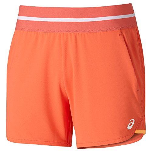 ASICS pantalón Corto de Punto Club Naranja Coral Talla:Medium