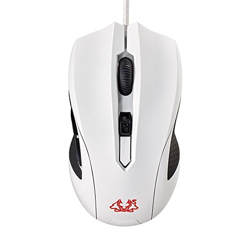 Asus Cerberus Arctic - Ratón gaming óptico con botón DPI de 4 niveles e indicador LED, color blanco