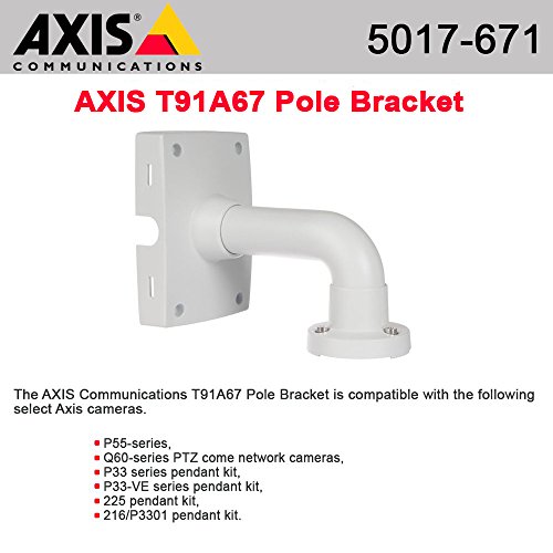 Axis T91A67 Pole Bracket - Soporte de pared para pantalla plana (Color blanco)