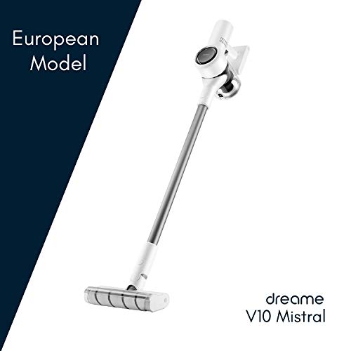 Dreame V10 Mistral - Aspirador sin Cables, Modelo Europeo, Tecnología de Reducción de Ruido, 100.000 RPM, 60 min, Blanco, 450 W