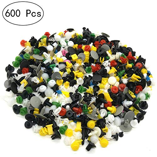 Fiyuer 600Pcs auto trim clips de coche universal plástico para Puerta de Coche clip del coche universal Fender parachoques plástico Menaje Auto plástico Fastener aleatoria mezclando