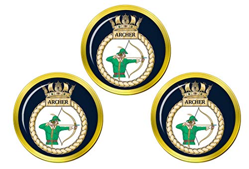 Giftshop UK Hms Arquero, Royal Azul Marino Pelota Golf Marcadores