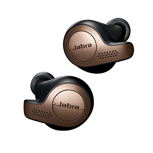 Jabra Elite 65t - Auriculares inalámbricos (Bluetooth 5.0, True Wireless) con Alexa integrada, Negro y Cobre